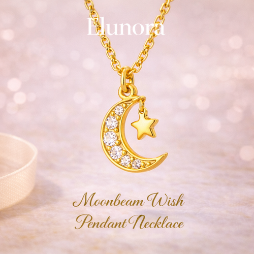 Elunora Moonbeam Wish Pendant Necklace